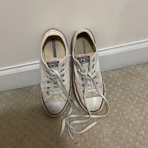 Used worn white Converse